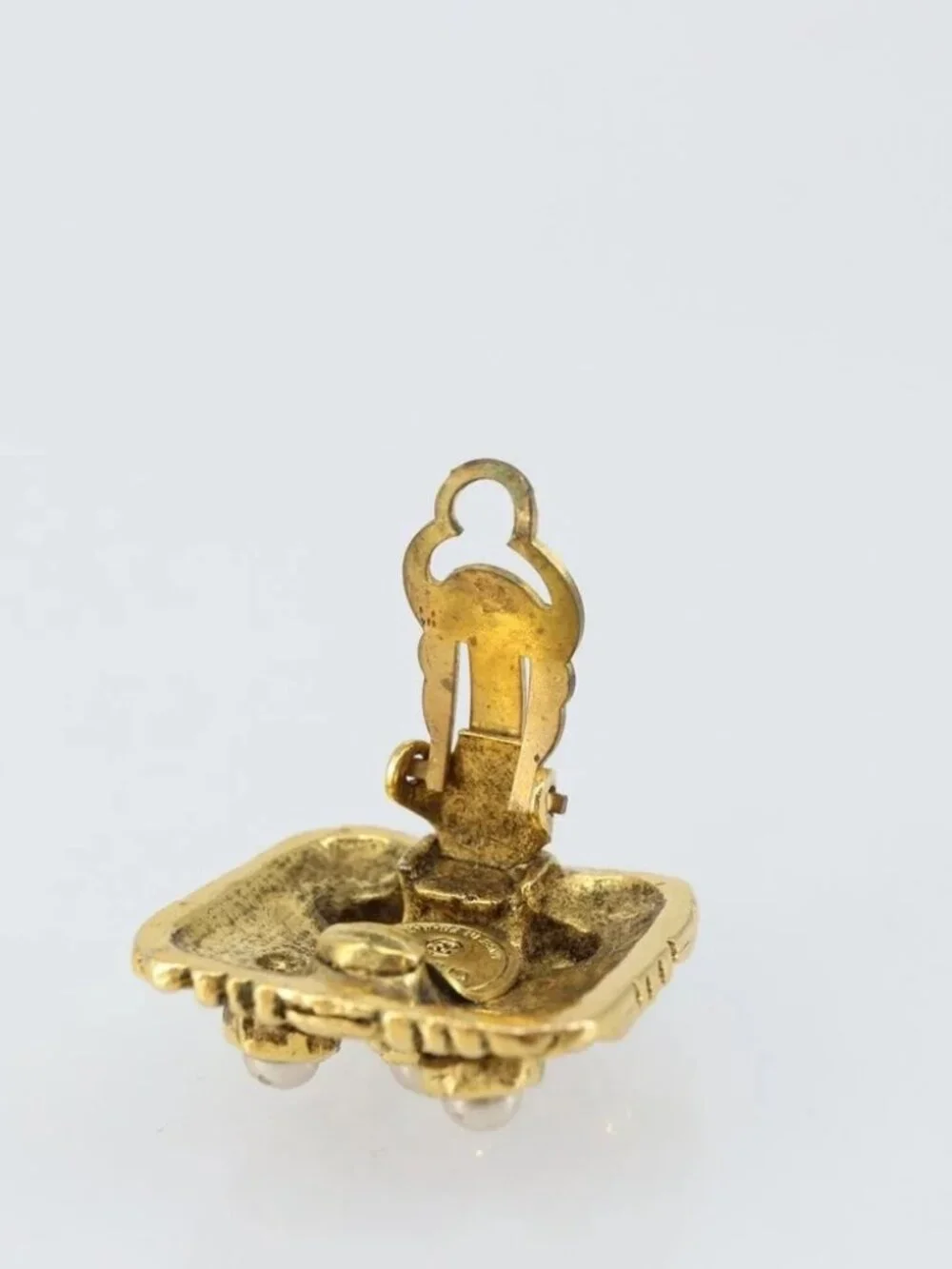 CHANEL Earring metal Gold CC Auth ka1109 - Picture 5 of 11